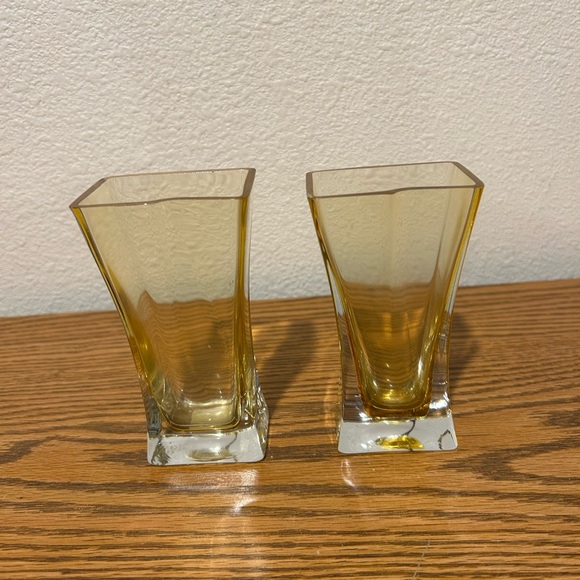 Russ Berrie Amber Glass Vases - Picture 2 of 11